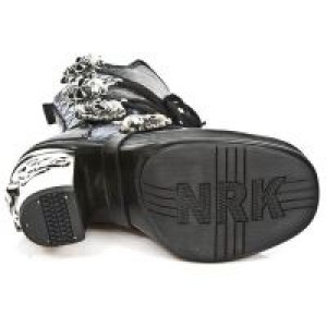  M.8366-S2 VINTAGE CHAROL AZUL, ROCK NEGRO, PLATAF. NRK SKULL New Rock M.8366-S2 -  