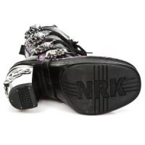  M.8366-S3 VINTAGE CHAROL LILA, ROCK NEGRO, PLATAF. NRK SKULL New Rock M.8366-S3 -  