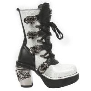  M.8366-S5 VINTAGE FLOWER BLANCO-PLATA, ROCK NEGRO, NRK SKULL New Rock M.8366-S5 -  