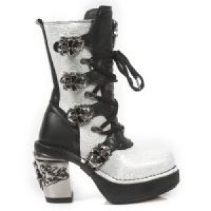  M.8366-S5 VINTAGE FLOWER BLANCO-PLATA, ROCK NEGRO, NRK SKULL New Rock M.8366-S5 -  