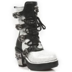  M.8366-S5 VINTAGE FLOWER BLANCO-PLATA, ROCK NEGRO, NRK SKULL New Rock M.8366-S5 -  
