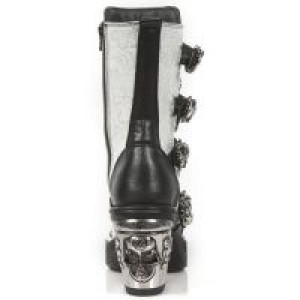  M.8366-S5 VINTAGE FLOWER BLANCO-PLATA, ROCK NEGRO, NRK SKULL New Rock M.8366-S5 -  
