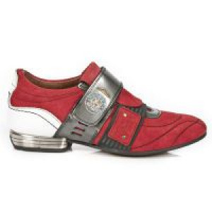  M.8401-C12 VELOUR ROJO ANTIK ACERO NAPA BLANCA TPU NEGRO SNO -  1