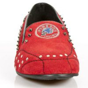  M.8415-C5 VELOUR ROJO VIVO NEGRO TPU NEGRO SNOB TACON ACERO -  3