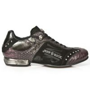 M.8425-C2 SERPENTE LILA VELOUR NEGRO PULIK ACERO TPU SNOB NE New Rock M.8425-C2 -  