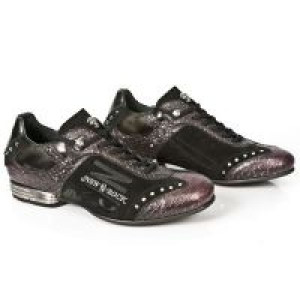  M.8425-C2 SERPENTE LILA VELOUR NEGRO PULIK ACERO TPU SNOB NE New Rock M.8425-C2 -  