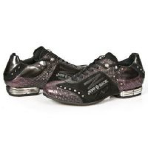  M.8425-C2 SERPENTE LILA VELOUR NEGRO PULIK ACERO TPU SNOB NE New Rock M.8425-C2 -  