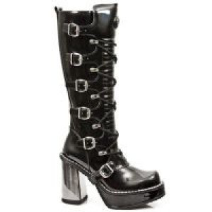  M.9908-C2 CHAROL NEGRO PLATAFORMA NEW CIRCLE TACON ACERO New Rock M.9908-C2 -  