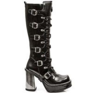  M.9908-C2 CHAROL NEGRO PLATAFORMA NEW CIRCLE TACON ACERO -  1