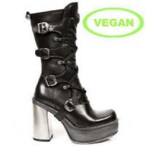  M.9973-VC11 VEGAN NEGRO PLATAFORMA NEW CIRCLE TACON ACERO New Rock M.9973-VC11 -  