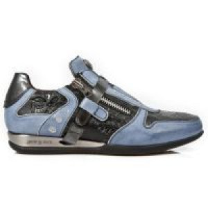  M.HY018-C8 BOX TALCO AZUL VINTAGE FLOWER NEGRO PULIK ACERO E -  1