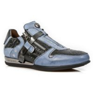  M.HY018-C8 BOX TALCO AZUL VINTAGE FLOWER NEGRO PULIK ACERO E -  2