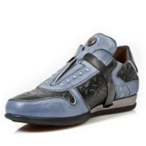  M.HY018-C8 BOX TALCO AZUL VINTAGE FLOWER NEGRO PULIK ACERO E -  4