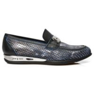  M.HY025-C1 BOX PLANE PERFORADO CUAD 2035 REVESS AZUL LUX NEG New Rock M.HY025-C1 -  