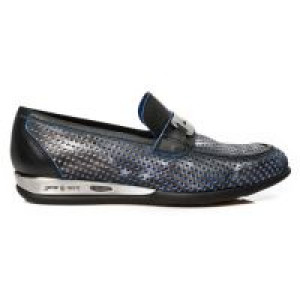 M.HY025-C1 BOX PLANE PERFORADO CUAD 2035 REVESS AZUL LUX NEG -  1