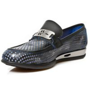  M.HY025-C1 BOX PLANE PERFORADO CUAD 2035 REVESS AZUL LUX NEG -  4