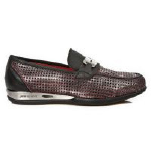 M.HY025-C2 BOX PLANE PERFORADO CUAD 2035 REVESS ROJO LUX NEG -  1