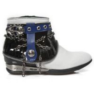  M.HY101-C10 NAPA BLANCA CHAROL NEGRO ANTIK AZUL HYBRID NEGRO -  1