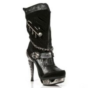   M.MAG034-S1 VELOUR NEGRO, PITON NEGRO, PULIK ACERO, MAGNE -  2