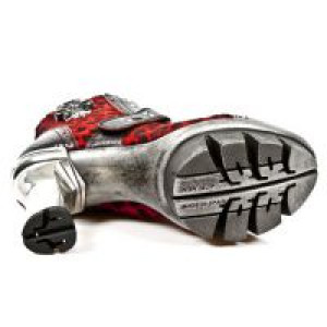  M.NEOPUNK005-C3 PITON NEGRO GRAFITO REVESS ROJO PELO LEOPARD -  6