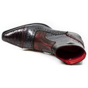  M.NW133-C4 PITON NEGRO GRAFITO REVESS ROJO DRAMA CHAROL NEGR -  7