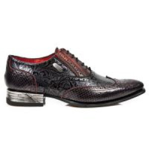  M.NW136-C4 PITON NEGRO GRAFITO REVESS ROJO DRAMA CHAROL NEGR -  1