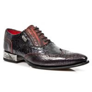  M.NW136-C4 PITON NEGRO GRAFITO REVESS ROJO DRAMA CHAROL NEGR -  2