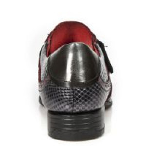  M.NW137-R1 PITON NEGRO GRAFITO REVESS ROJO,COCO NEGRO GRAFIT -  5