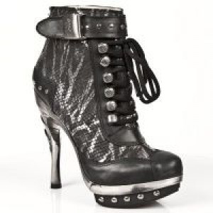  M.PUNK028-C1 ITALI NEGRO, PITON PLISADO NEGRO ACERO, PUNK GA -  2