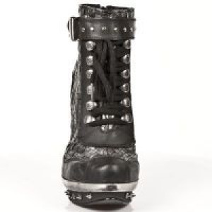  M.PUNK028-C2 ITALI NEGRO TRENZADO PLATA PL ACERO COBRA GARRA -  3
