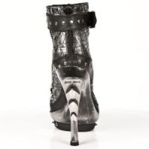  M.PUNK028-C2 ITALI NEGRO TRENZADO PLATA PL ACERO COBRA GARRA -  5