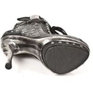  M.PUNK028-C2 ITALI NEGRO TRENZADO PLATA PL ACERO COBRA GARRA -  6