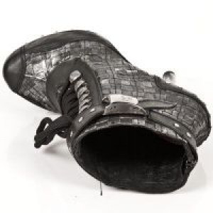  M.PUNK028-C2 ITALI NEGRO TRENZADO PLATA PL ACERO COBRA GARRA -  7
