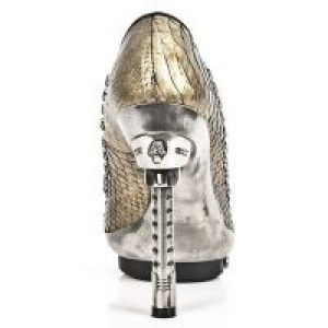  M.PUNK043-C18 PITON ORO PIEL VIVO NEG PL PUNK CALAVERA CRIST -  5