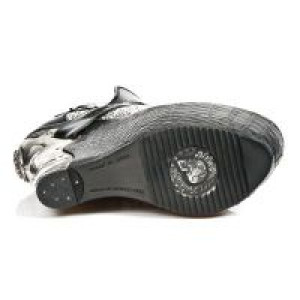  M.PZ001-L2 CHAROL NEGRO PITON BLANCO NEGRO PL PANZER NEGRO T -  6