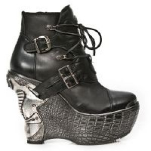  M.PZ001-R1 NOMADA NEGRO, ITALI NEGRO, PLATF.PANZER PLATA TA New Rock M.PZ001-R1 -  