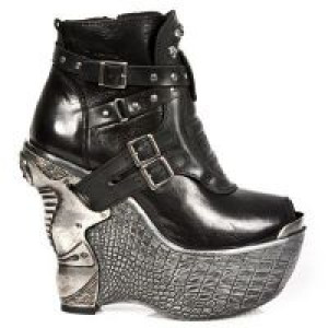  M.PZ008-C1 NOMADA ITALI NEGRO PL PANZER PLATA TACON ACERO New Rock M.PZ008-C1 -  