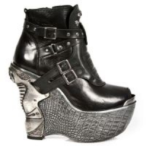  M.PZ008-R1 NOMADA ITALI NEGRO PL PANZER PLATA TACON ACERO New Rock M.PZ008-R1 -  