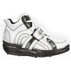  M.RK005-C6 NAPA BLANCA CHAROL STUCO BL PITON PLISADO NEGRO New Rock M.RK005-C6 -  