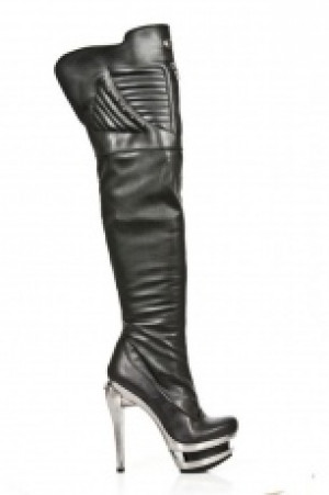  M.ROCK080-C1 ITALI NEGRO NAPA ELASTICA NEGRA PL ACERO LISO T -  1