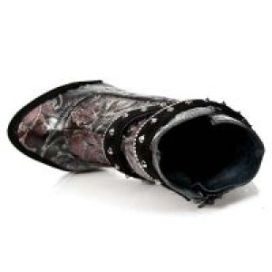  M.ROCK201-C2 VELOUR NEGRO VINTAGE FLOWER ROJO ROCK ACERO -  7