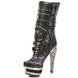  M.ROCK203-C1 ITALI NEGRO VINTAGE FLOWER LILA ROCK ACERO -  4