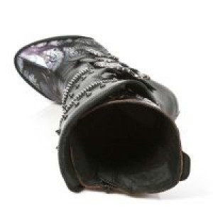  M.ROCK203-C1 ITALI NEGRO VINTAGE FLOWER LILA ROCK ACERO -  7
