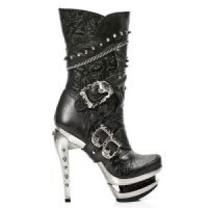 M.ROCK203-S1 ROCK NEGRO, VINTAGE FLOWER NEGRO, ROCK ACERO -  1