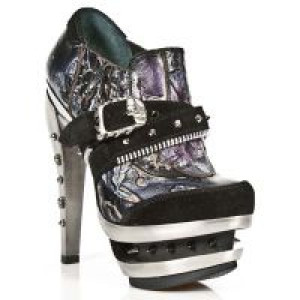  M.ROCK204-C1 VELOUR NEGRO VINTAGE FLOWER LILA ROCK ACERO -  2