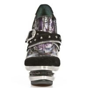  M.ROCK204-C1 VELOUR NEGRO VINTAGE FLOWER LILA ROCK ACERO -  3