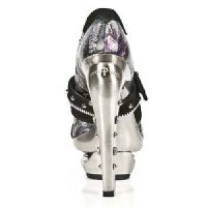  M.ROCK204-C1 VELOUR NEGRO VINTAGE FLOWER LILA ROCK ACERO -  5