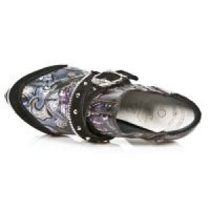  M.ROCK204-C1 VELOUR NEGRO VINTAGE FLOWER LILA ROCK ACERO -  7