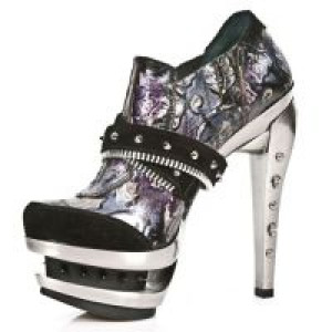  M.ROCK204-R1 VELOUR NEGRO VINTAGE FLOWER LILA ROCK ACERO -  4