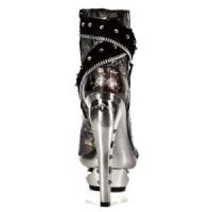  M.ROCK206-C1 VELOUR NEGRO VINTAGE FLOWER ROJO ROCK ACERO -  5